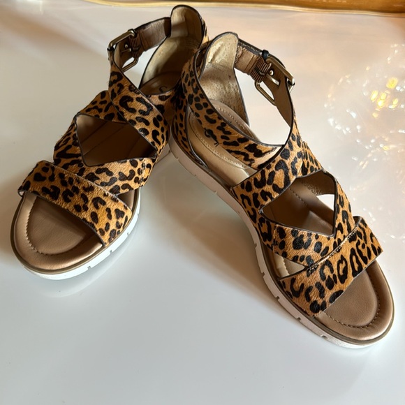 Sofft Shoes - Sofft “Mirabelle” leopard cow hair sandal in a size 8M.